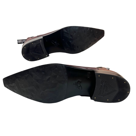 JOHN FLUEVOG MEN FJORDS LYNGENFJORD POINTED-TOE CHELSEA BOOTS In Brown Size:11.5 - Picture 10 of 16